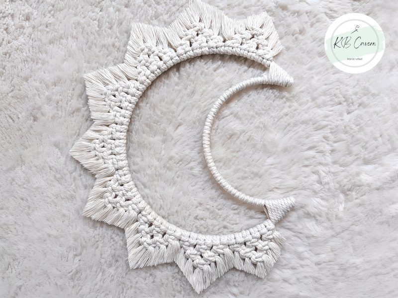 Macrame Moon Wall hanging | Moon Child, Boho Tapestry, Bedroom Decor