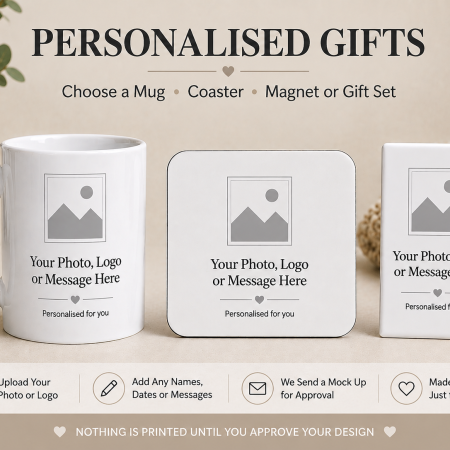 Personalised Photo Gifts | Mug, Coaster, Magnet & Gift Sets