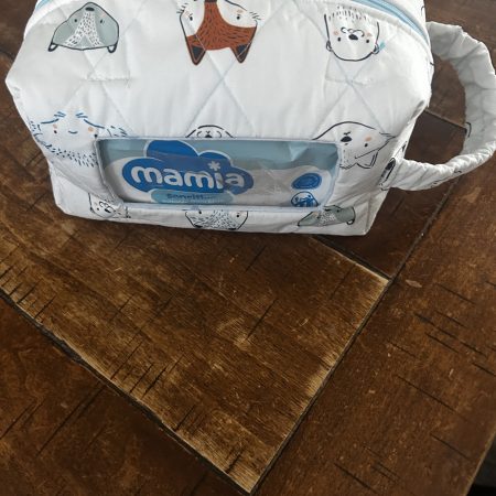 Handmade Uk baby nappy and wipes bag