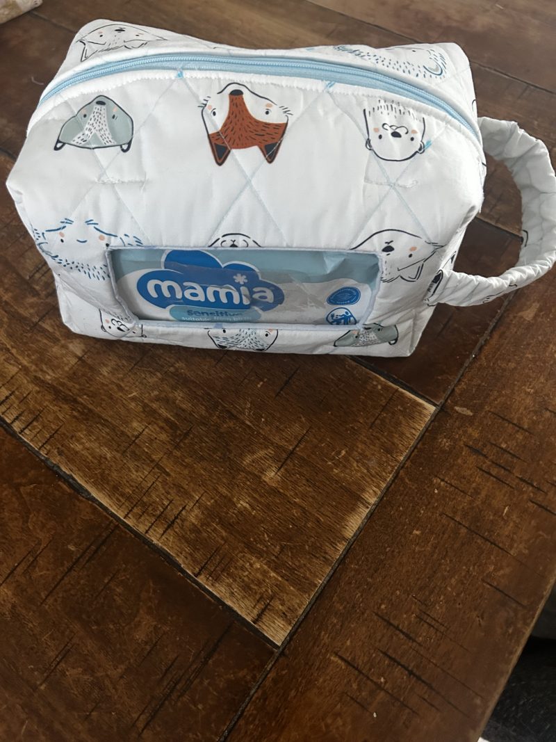 Handmade Uk baby nappy and wipes bag