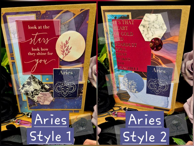 Aries Horoscope Zodiac Birthday Card | Handmade Star Sign Greeting Card | Astrology Birthday Card | All 12 Zodiac Signs Available