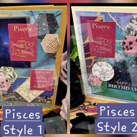 Pisces Horoscope Zodiac Birthday Card | Handmade Star Sign Greeting Card | Astrology Birthday Card | All 12 Zodiac Signs Available
