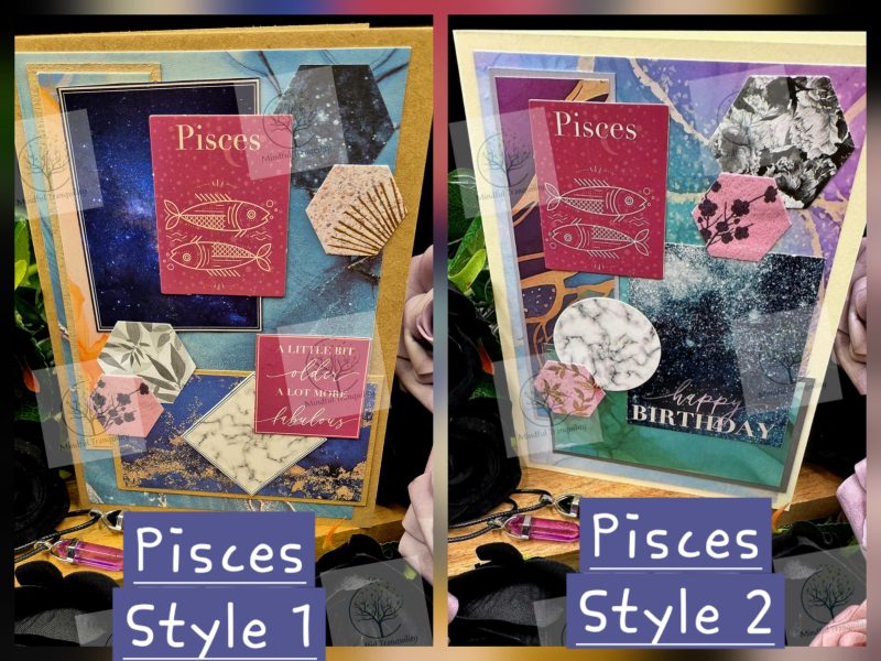 Pisces Horoscope Zodiac Birthday Card | Handmade Star Sign Greeting Card | Astrology Birthday Card | All 12 Zodiac Signs Available