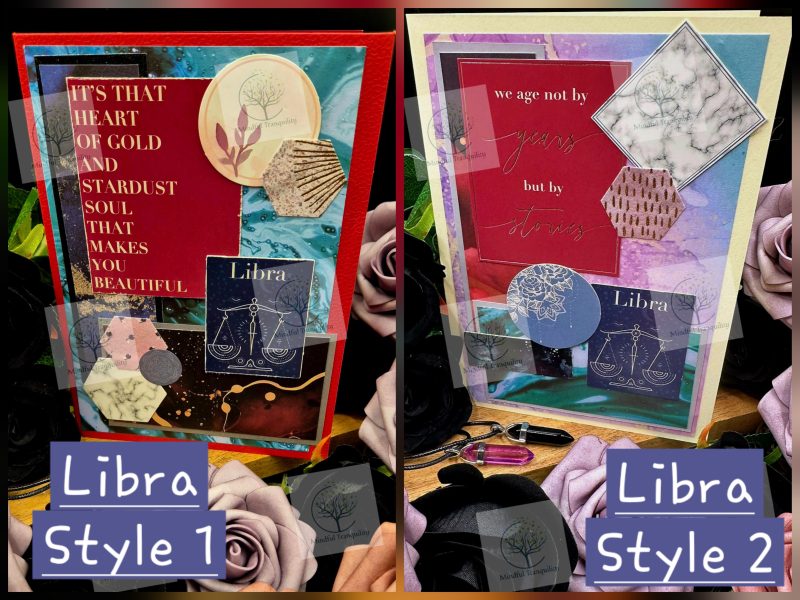 Libra Horoscope Zodiac Birthday Card | Handmade Star Sign Greeting Card | Astrology Birthday Card | All 12 Zodiac Signs Available