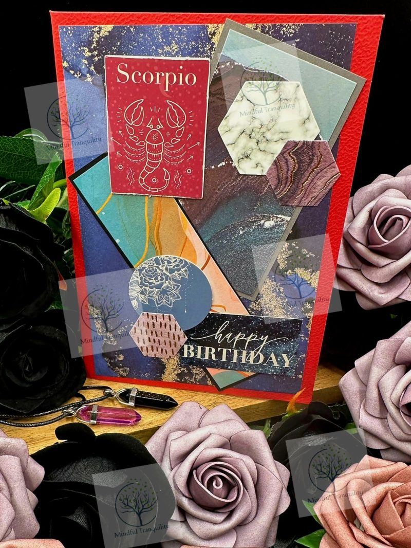 Scorpio Horoscope Zodiac Birthday Card | Handmade Star Sign Greeting Card | Astrology Birthday Card | All 12 Zodiac Signs Available