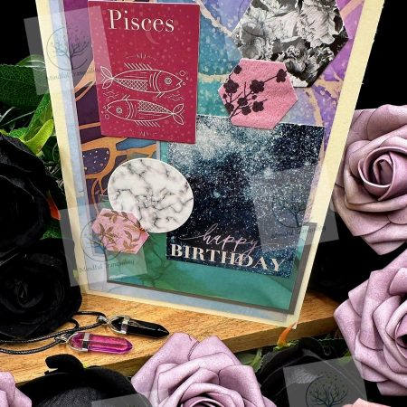 Pisces Horoscope Zodiac Birthday Card | Handmade Star Sign Greeting Card | Astrology Birthday Card | All 12 Zodiac Signs Available