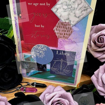 Libra Horoscope Zodiac Birthday Card | Handmade Star Sign Greeting Card | Astrology Birthday Card | All 12 Zodiac Signs Available