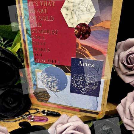 Aries Horoscope Zodiac Birthday Card | Handmade Star Sign Greeting Card | Astrology Birthday Card | All 12 Zodiac Signs Available