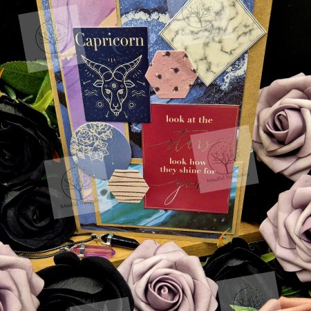 Capricorn Horoscope Zodiac Birthday Card | Handmade Star Sign Greeting Card | Astrology Birthday Card | All 12 Zodiac Signs Available