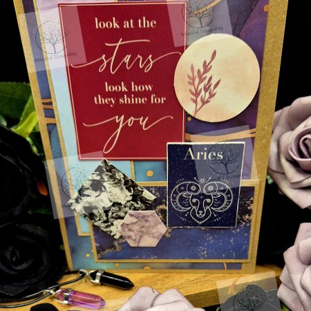 Aries Horoscope Zodiac Birthday Card | Handmade Star Sign Greeting Card | Astrology Birthday Card | All 12 Zodiac Signs Available