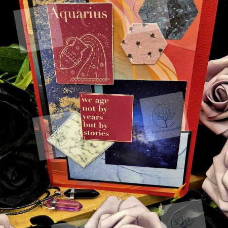 Aquarius Horoscope Zodiac Birthday Card | Handmade Star Sign Greeting Card | Astrology Birthday Card | All 12 Zodiac Signs Available