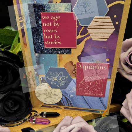 Aquarius Horoscope Zodiac Birthday Card | Handmade Star Sign Greeting Card | Astrology Birthday Card | All 12 Zodiac Signs Available