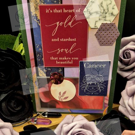 Cancer Horoscope Zodiac Birthday Card | Handmade Star Sign Greeting Card | Astrology Birthday Card | All 12 Zodiac Signs Available