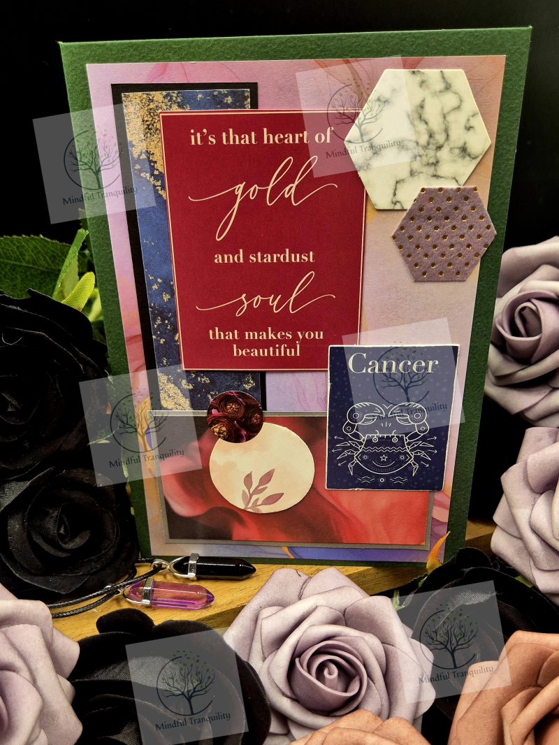 Cancer Horoscope Zodiac Birthday Card | Handmade Star Sign Greeting Card | Astrology Birthday Card | All 12 Zodiac Signs Available