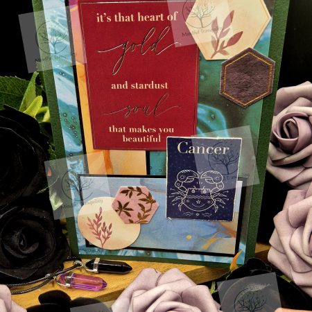 Cancer Horoscope Zodiac Birthday Card | Handmade Star Sign Greeting Card | Astrology Birthday Card | All 12 Zodiac Signs Available