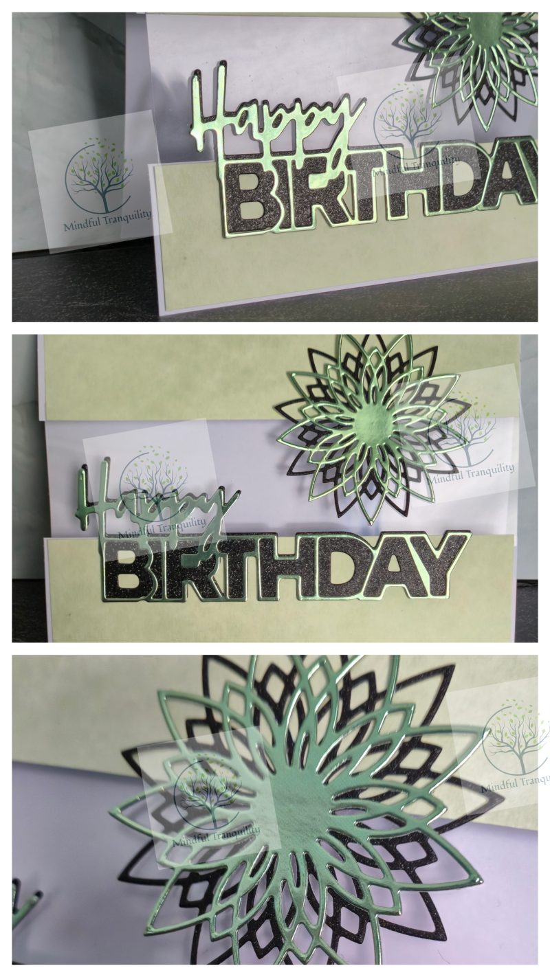 Handmade Luxury Mirror Finish Birthday Card | Elegant Floral Aperture Design | Available in Multiple Colours