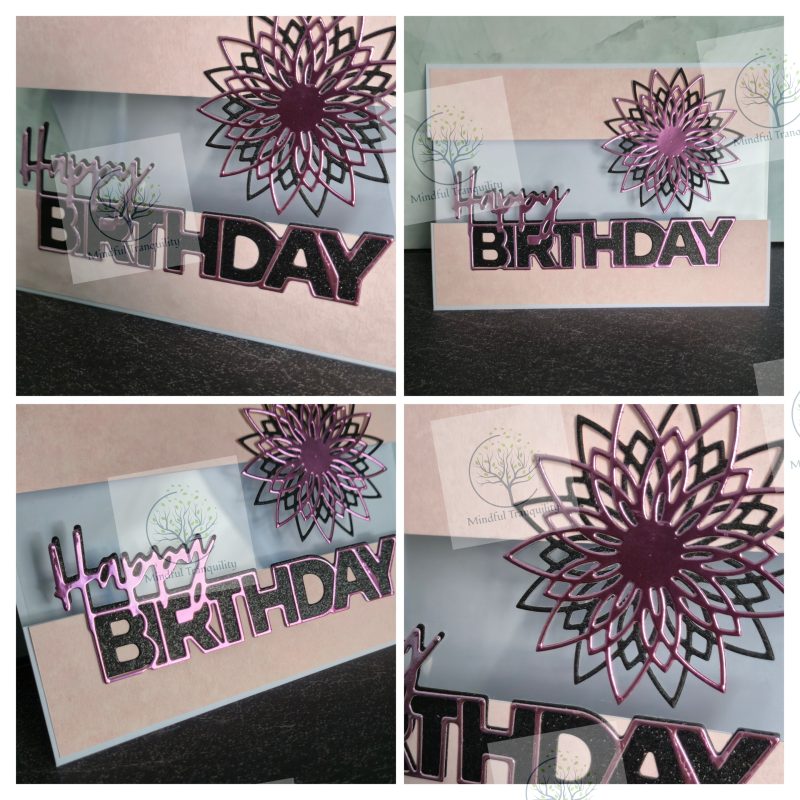 Handmade Luxury Mirror Finish Birthday Card | Elegant Floral Aperture Design | Available in Multiple Colours