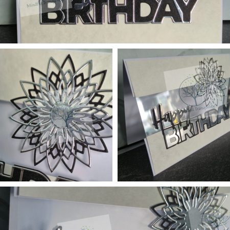 Handmade Luxury Mirror Finish Birthday Card | Elegant Floral Aperture Design | Available in Multiple Colours
