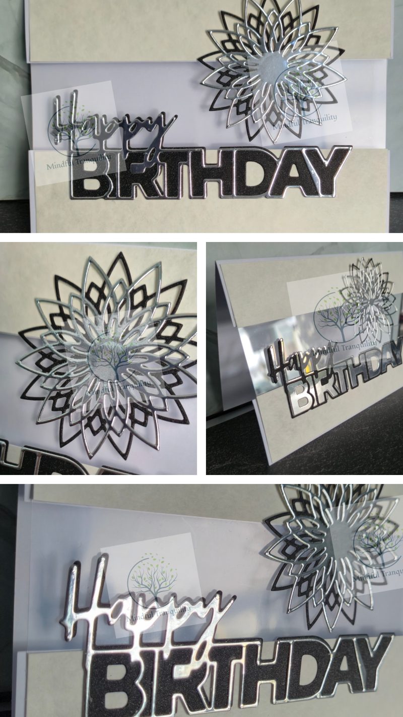 Handmade Luxury Mirror Finish Birthday Card | Elegant Floral Aperture Design | Available in Multiple Colours