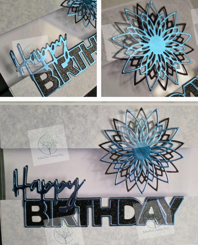 Handmade Luxury Mirror Finish Birthday Card | Elegant Floral Aperture Design | Available in Multiple Colours