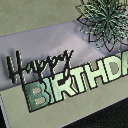 Handmade Luxury Mirror Finish Birthday Card | Elegant Floral Aperture Design | Available in Multiple Colours