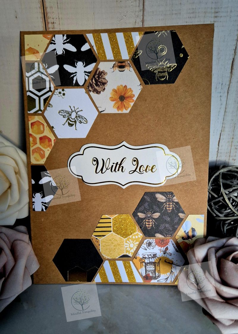 Honeycomb Collection Bee Handmade Birthday & Sentiment Card | Bee Themed Greeting Cards | Rustic Nature Inspired Cards