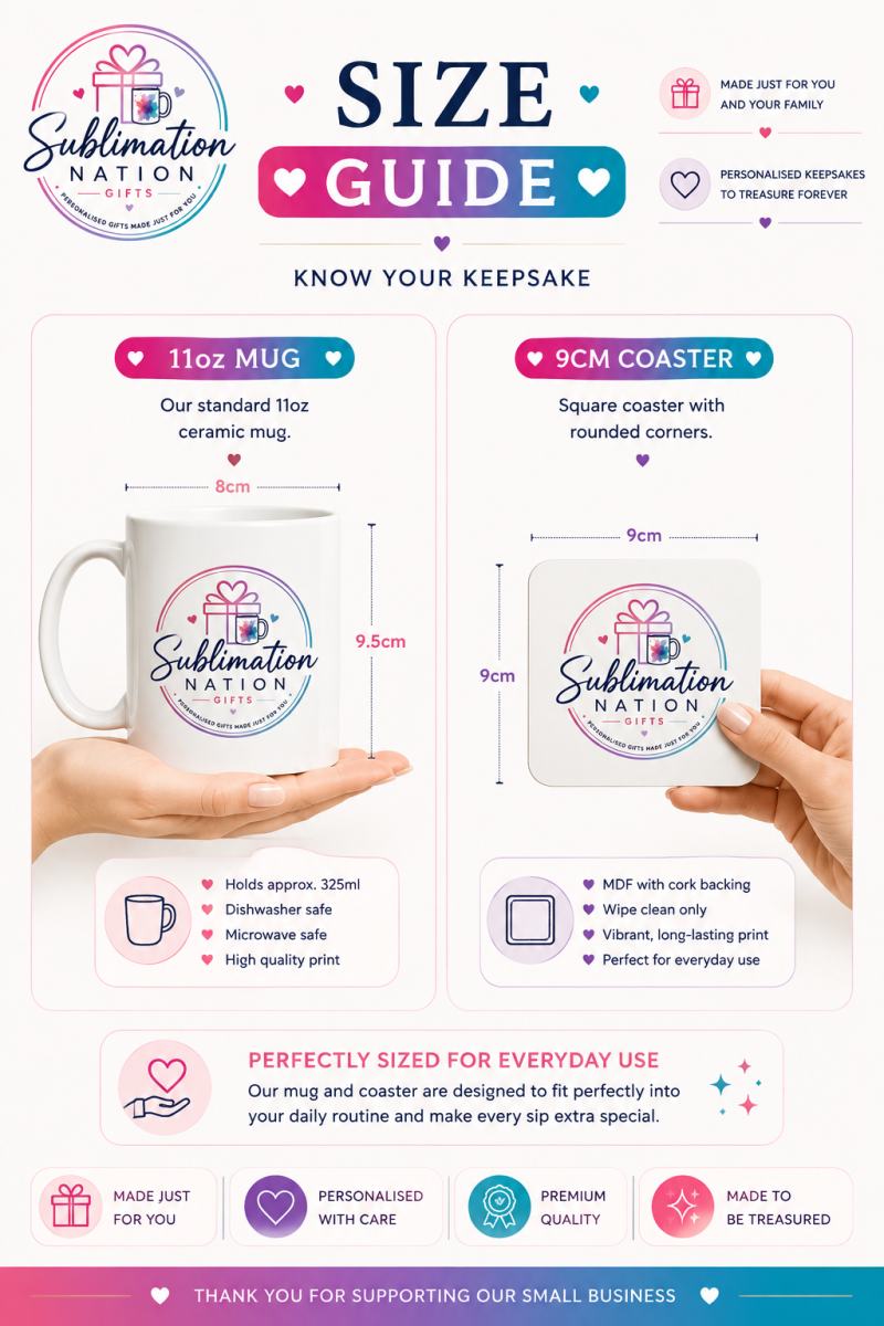 Personalised Baby Scan Mug & Matching Coaster