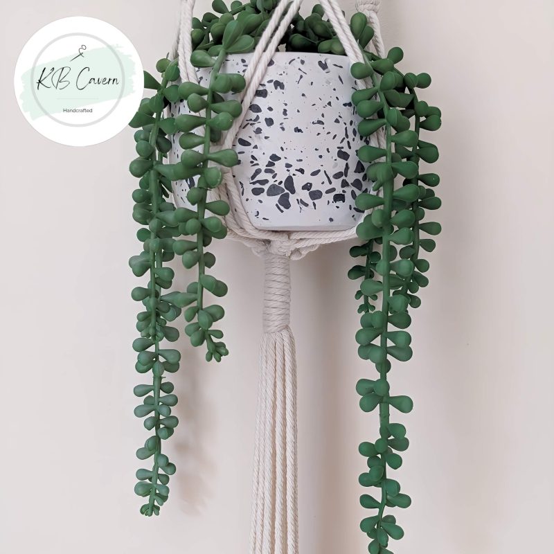 Macramé Plant Hanger – Boho Hanging Indoor Planter