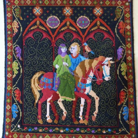 Green-Lady-Tapestry-Wall-hanging-Kit-cross-stitch