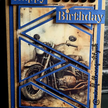 Handmade Vintage Classic Motorcycle Birthday Card | Unique Layered Classic Bike | Available in Multiple Options | 5x7in