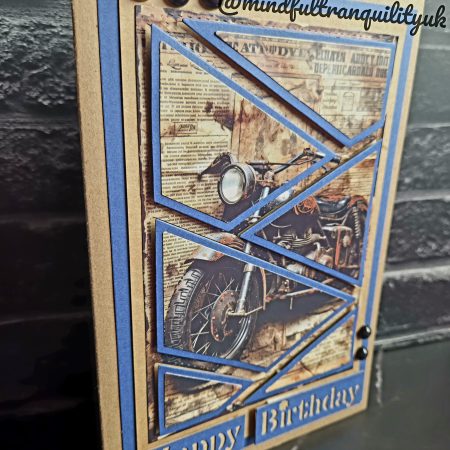Handmade Vintage Classic Motorcycle Birthday Card | Unique Layered Classic Bike | Available in Multiple Options | 5x7in