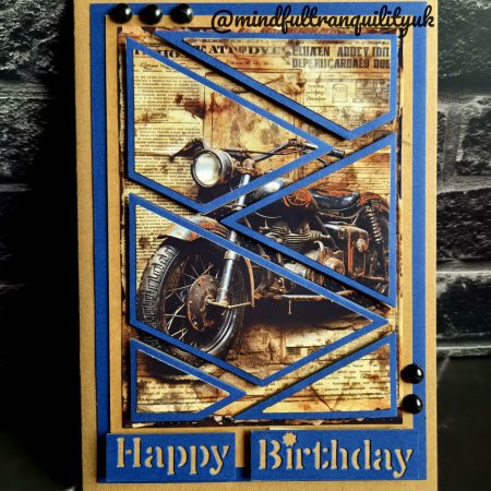 Handmade Vintage Classic Motorcycle Birthday Card | Unique Layered Classic Bike | Available in Multiple Options | 5x7in