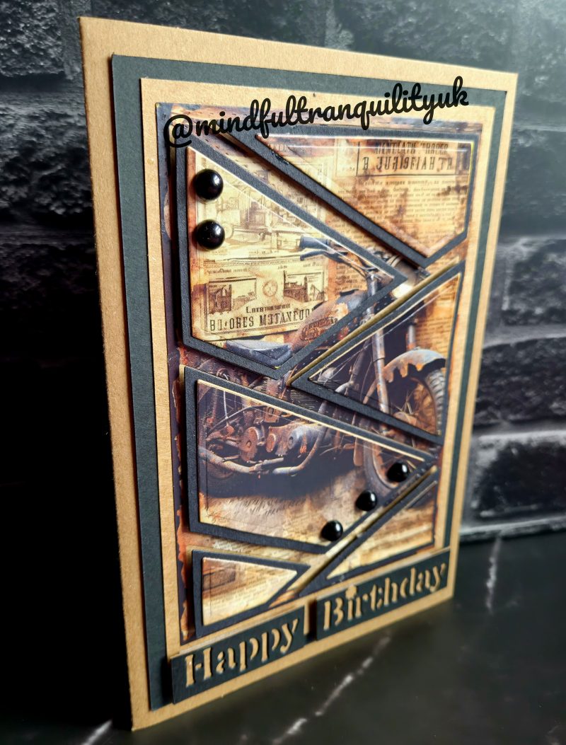 Handmade Vintage Classic Motorcycle Birthday Card | Unique Layered Classic Bike | Available in Multiple Options | 5x7in