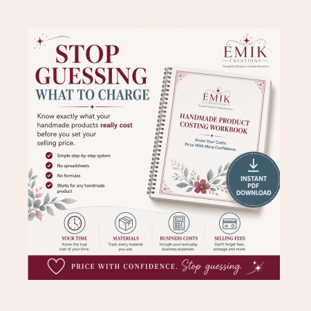 Handmade Product Costing Workbook – Printable PDF