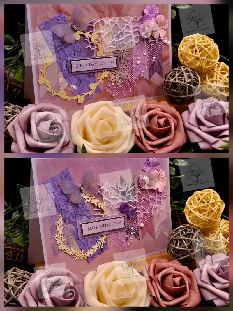 Luxury Handmade Mixed Media Greeting Cards | Floral Botanical Butterfly