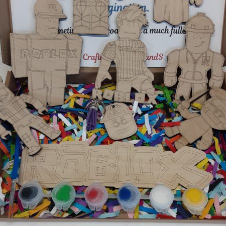 Roblox Wooden Figures, Paint your Own Craft Kit, Birthday Party Gifts