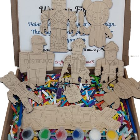 Roblox Wooden Figures, Paint your Own Craft Kit, Birthday Party Gifts