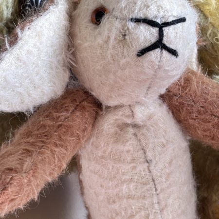 Handmade Fully Jointed Mohair Rabbit Soft Toy