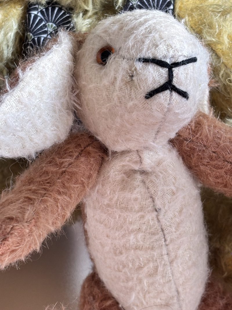 Handmade Fully Jointed Mohair Rabbit Soft Toy