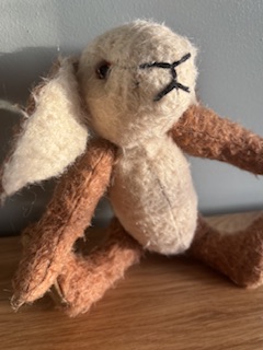 Handmade Fully Jointed Mohair Rabbit Soft Toy