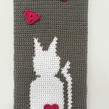 Crochet Cat with Hearts 💖