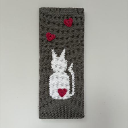Crochet Cat with Hearts 💖