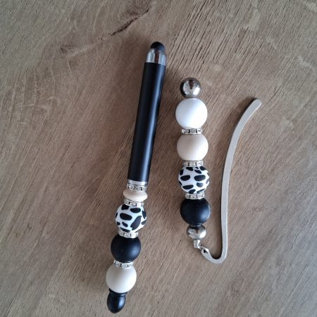 Cow Print 2-in-1 Stylus Pen & Bookmark Set