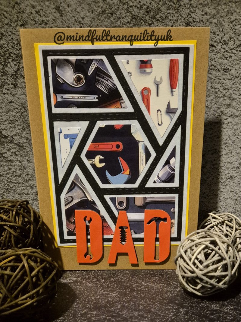 Personalised Dad Card | Handmade Tool Themed Greeting Card | Custom Colour Card for Dad | Handyman Gift Card | Birthday Card for Dad | DIY Lover Card
