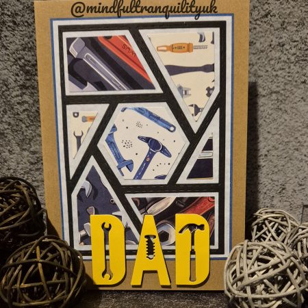 Personalised Dad Card | Handmade Tool Themed Greeting Card | Custom Colour Card for Dad | Handyman Gift Card | Birthday Card for Dad | DIY Lover Card