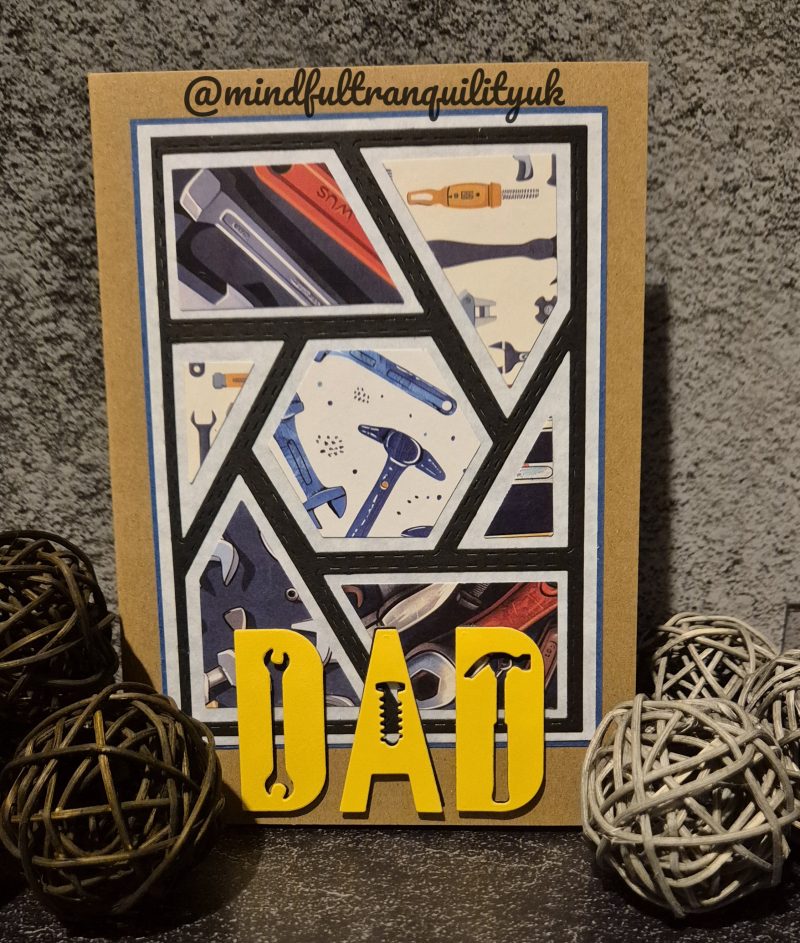 Personalised Dad Card | Handmade Tool Themed Greeting Card | Custom Colour Card for Dad | Handyman Gift Card | Birthday Card for Dad | DIY Lover Card