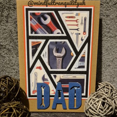 Personalised Dad Card | Handmade Tool Themed Greeting Card | Custom Colour Card for Dad | Handyman Gift Card | Birthday Card for Dad | DIY Lover Card