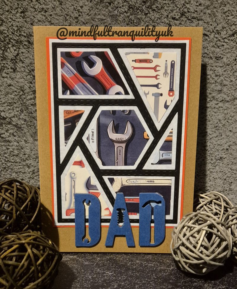 Personalised Dad Card | Handmade Tool Themed Greeting Card | Custom Colour Card for Dad | Handyman Gift Card | Birthday Card for Dad | DIY Lover Card