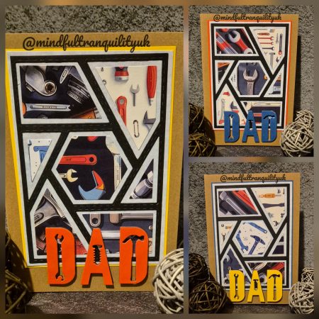 Personalised Dad Card | Handmade Tool Themed Greeting Card | Custom Colour Card for Dad | Handyman Gift Card | Birthday Card for Dad | DIY Lover Card