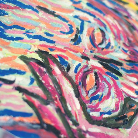 Wondering – Original Surreal Monster Oil Pastel Art